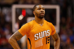 PHOENIX, AZ - JANUARY 30:  Marcus Morris #15 of the Phoenix Suns during the second half of the NBA game against the Chicago Bulls at US Airways Center on January 30, 2015 in Phoenix, Arizona. The Suns defeated the Bulls 99-93. NOTE TO USER: User expressly acknowledges and agrees that, by downloading and or using this photograph, User is consenting to the terms and conditions of the Getty Images License Agreement.  (Photo by Christian Petersen/Getty Images)