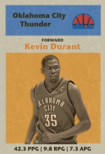 Kevin Durant's 2013-14 Season prorated for 126.2 possessions.