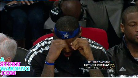 LeBron James crying