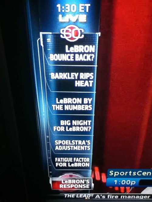 LeBron everything on ESPN