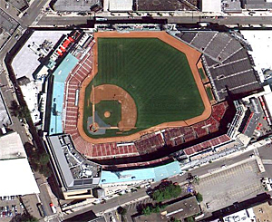 fenway park from above 