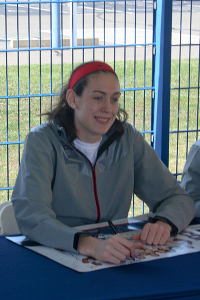 UConn Huskies women's basketball player Breanna Stewart poses for a picture before the 2014 Blue/White Spring Game at Rentschler Field in East Hartford, CT.