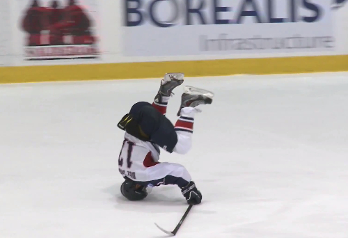 Crazy goal celebration from the Australian Ice Hockey League