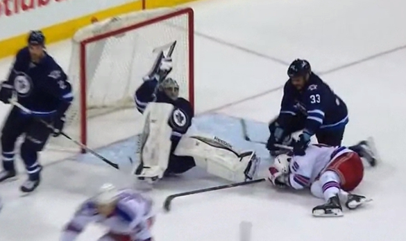 Video: Dustin Byfuglien’s vicious cross-check to the back of J.T. Miller’s neck