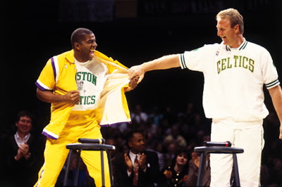 Larry Bird never stops talking smack to one time rival Dominique Wilkins