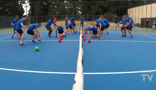 Video: Canucks prospects play blindfolded dodgeball