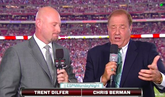 Chris Berman and Trent Dilfer’s annual Monday Night Football cameo was a broadcasting horror show