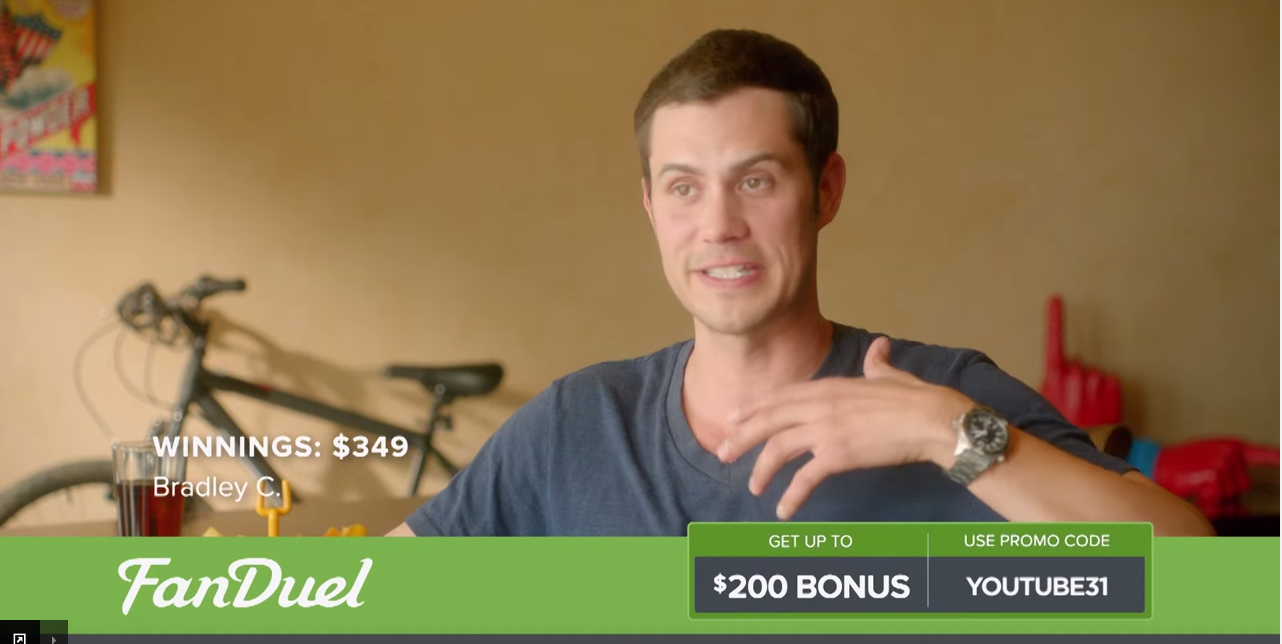 Let’s talk about “Bradley C”, the $349 big winner featured in FanDuel commercials